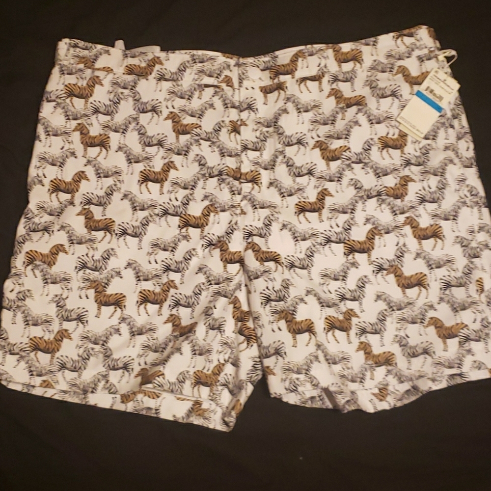 NWT ORIGINAL PENGUIN SZ 36 ZEBRA PRINT SWIM TRUNKS